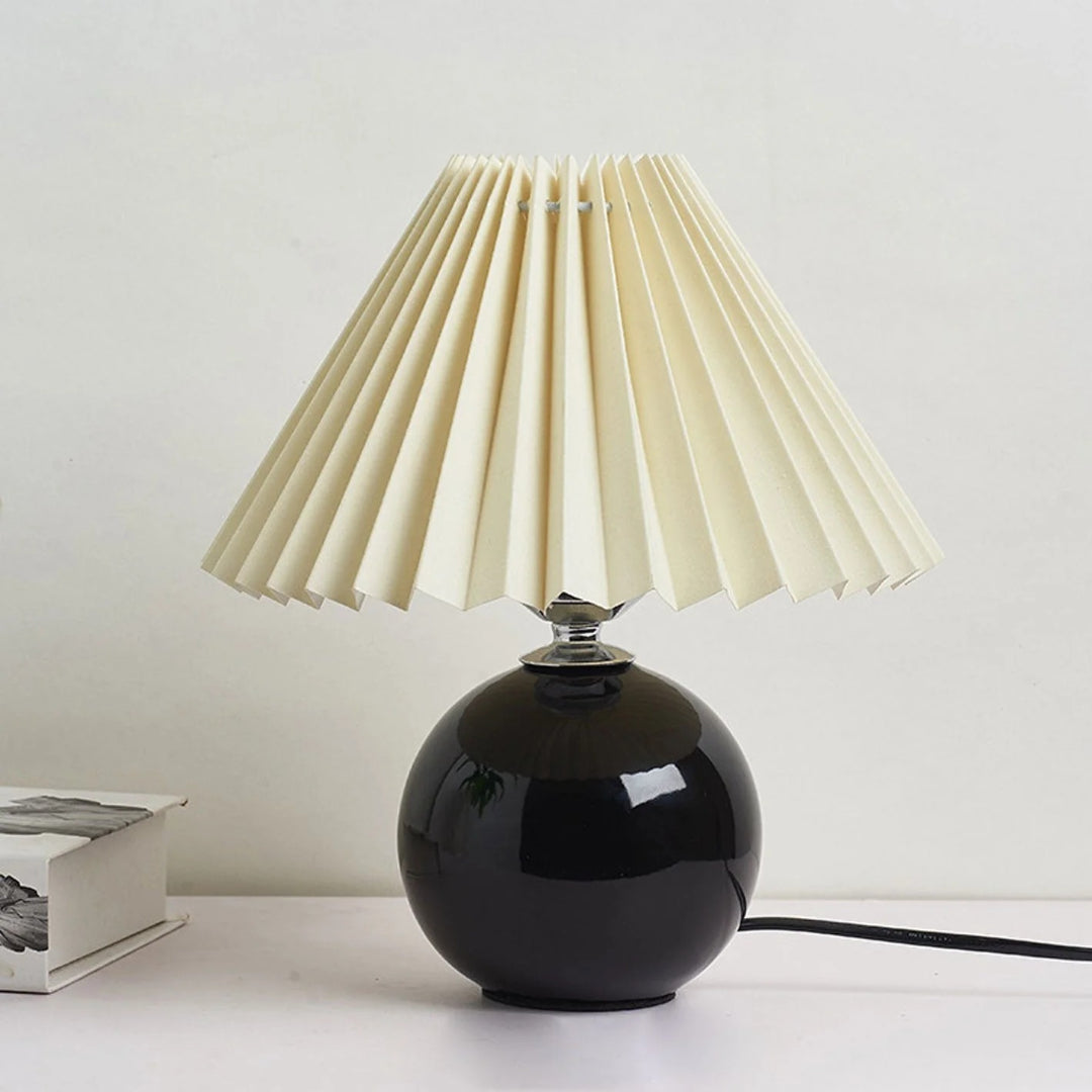 Lampe de table plissée en céramique nordique