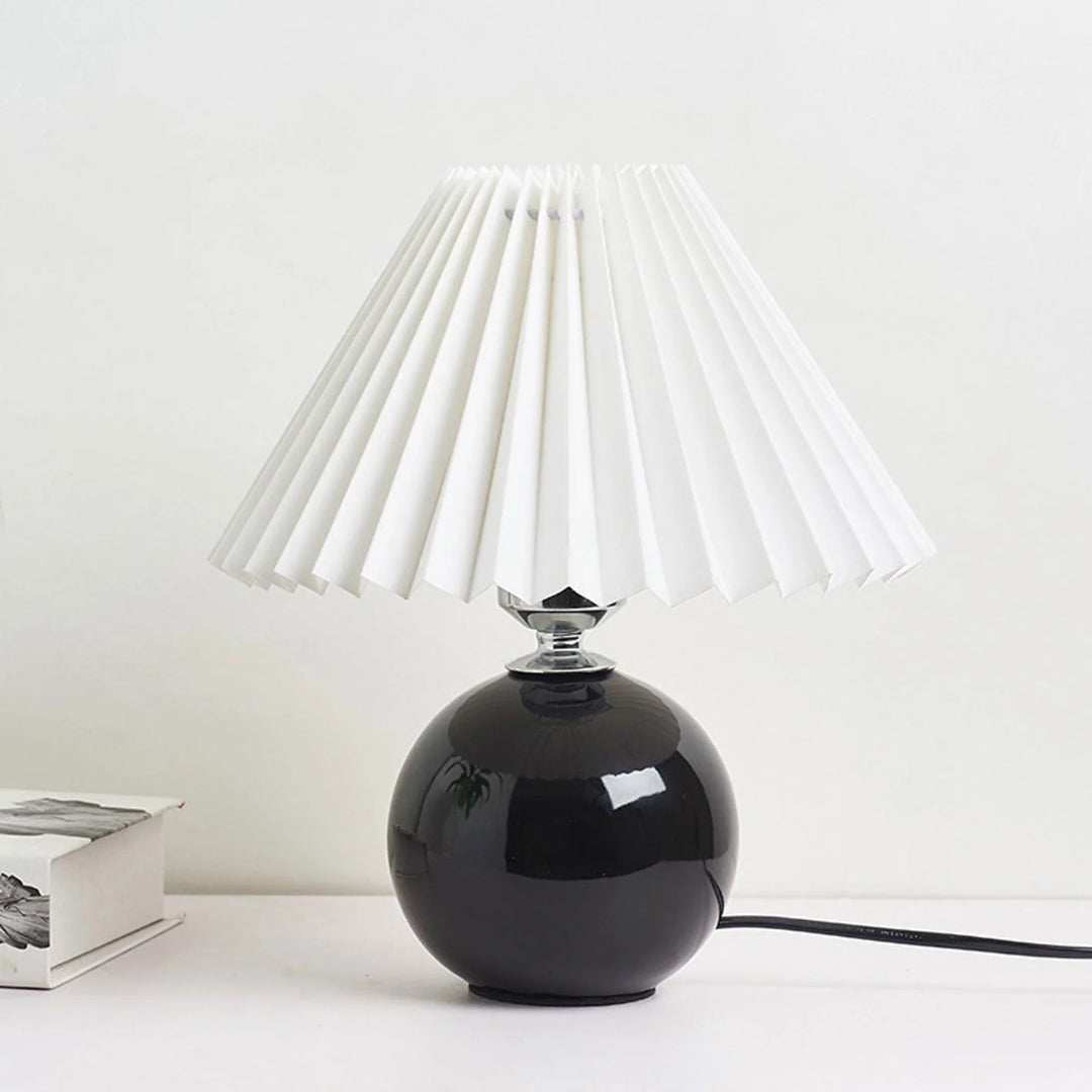 Lampe de table plissée en céramique nordique