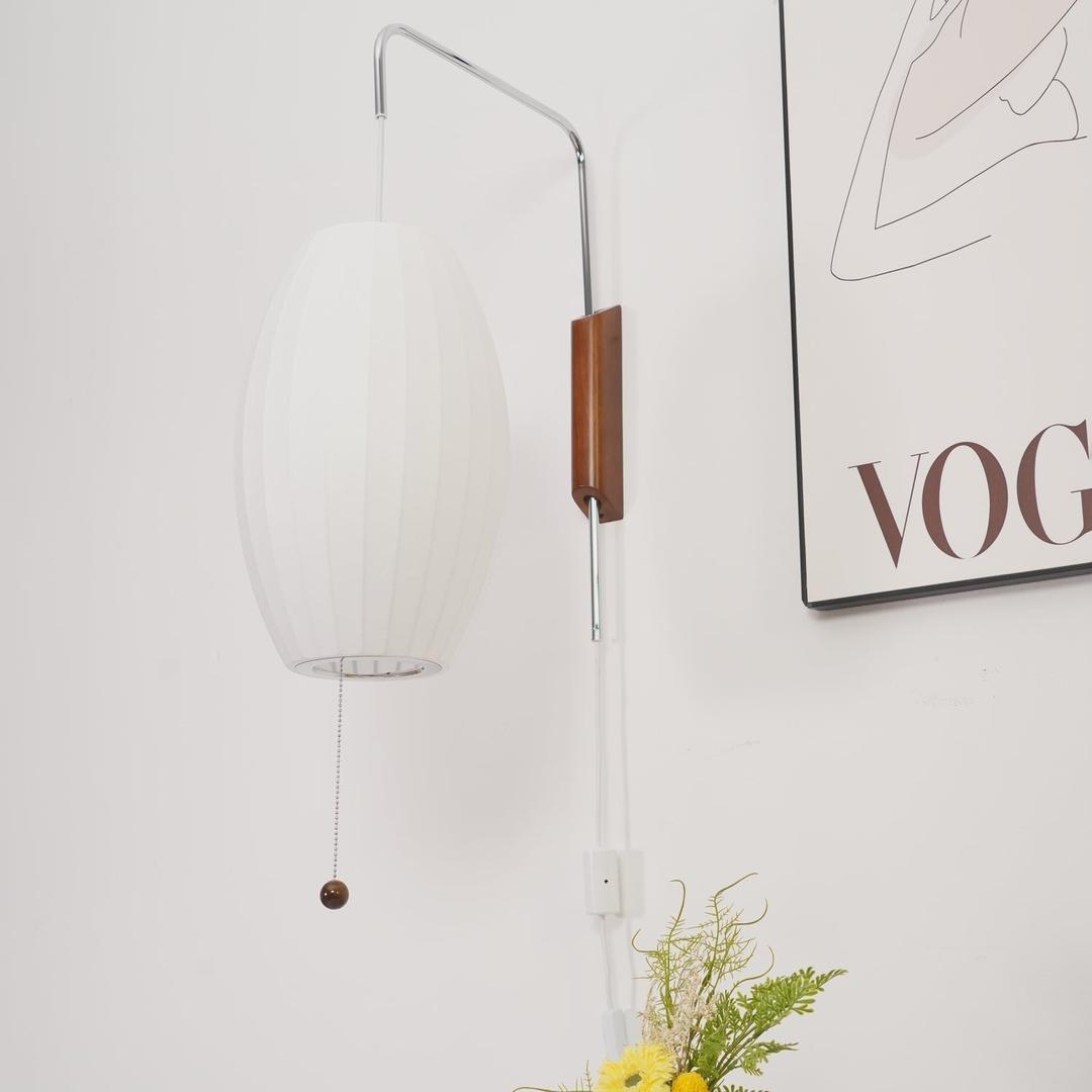 Plisowana Lampa Ścienna Mid Century Modern
