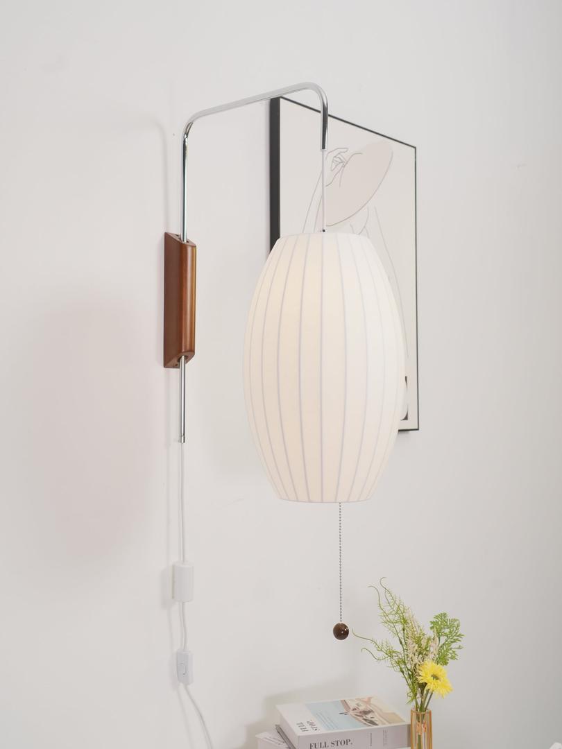 Plisowana Lampa Ścienna Mid Century Modern