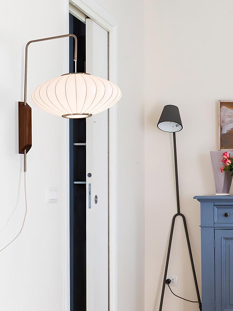 Plisowana Lampa Ścienna Mid Century Modern