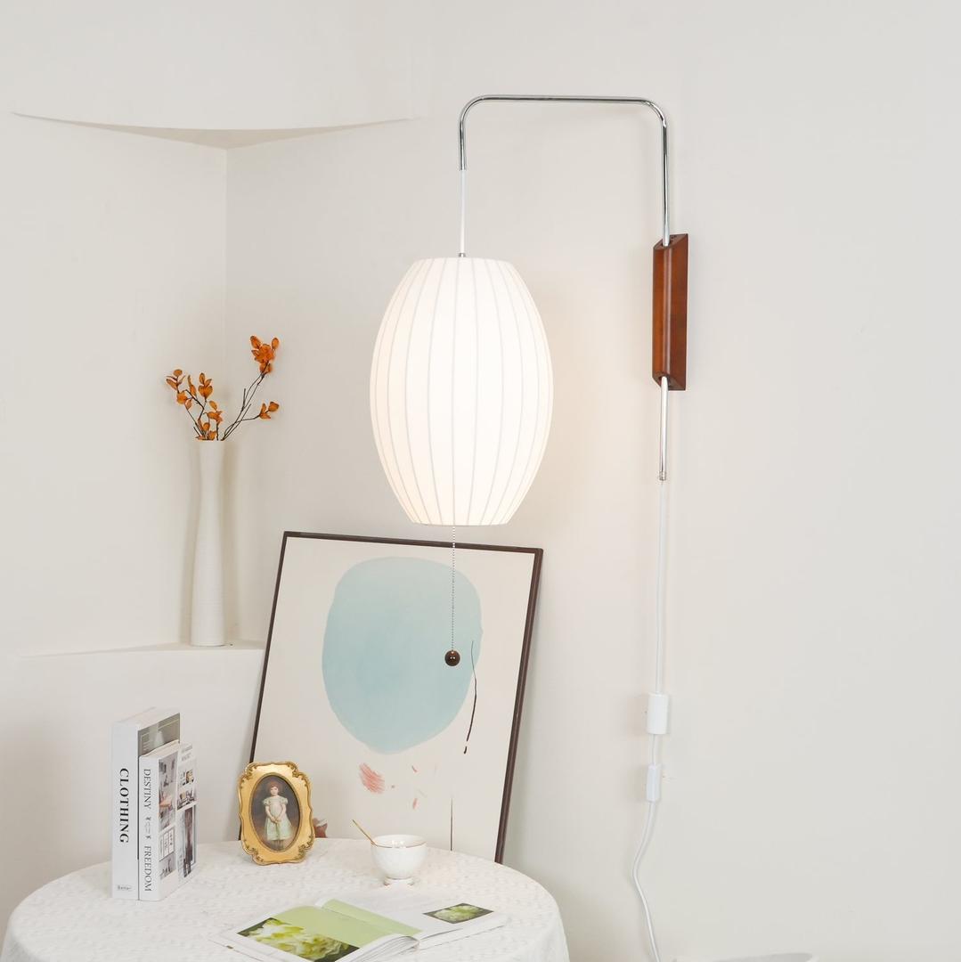 Plisowana Lampa Ścienna Mid Century Modern