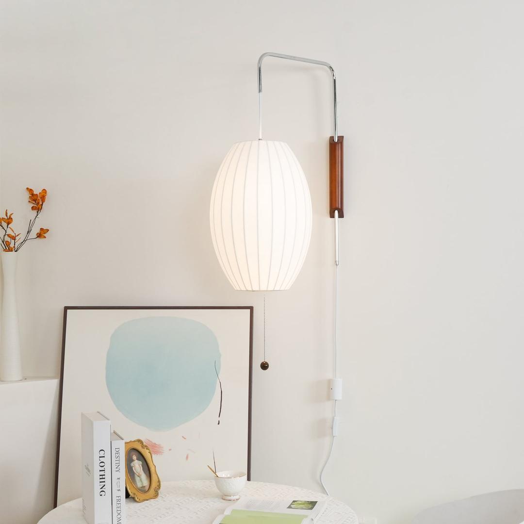Plisowana Lampa Ścienna Mid Century Modern