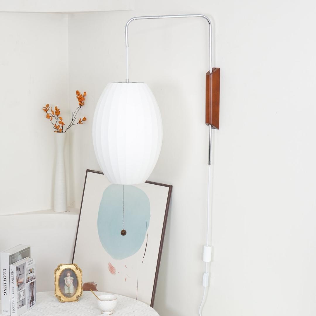 Plisowana Lampa Ścienna Mid Century Modern