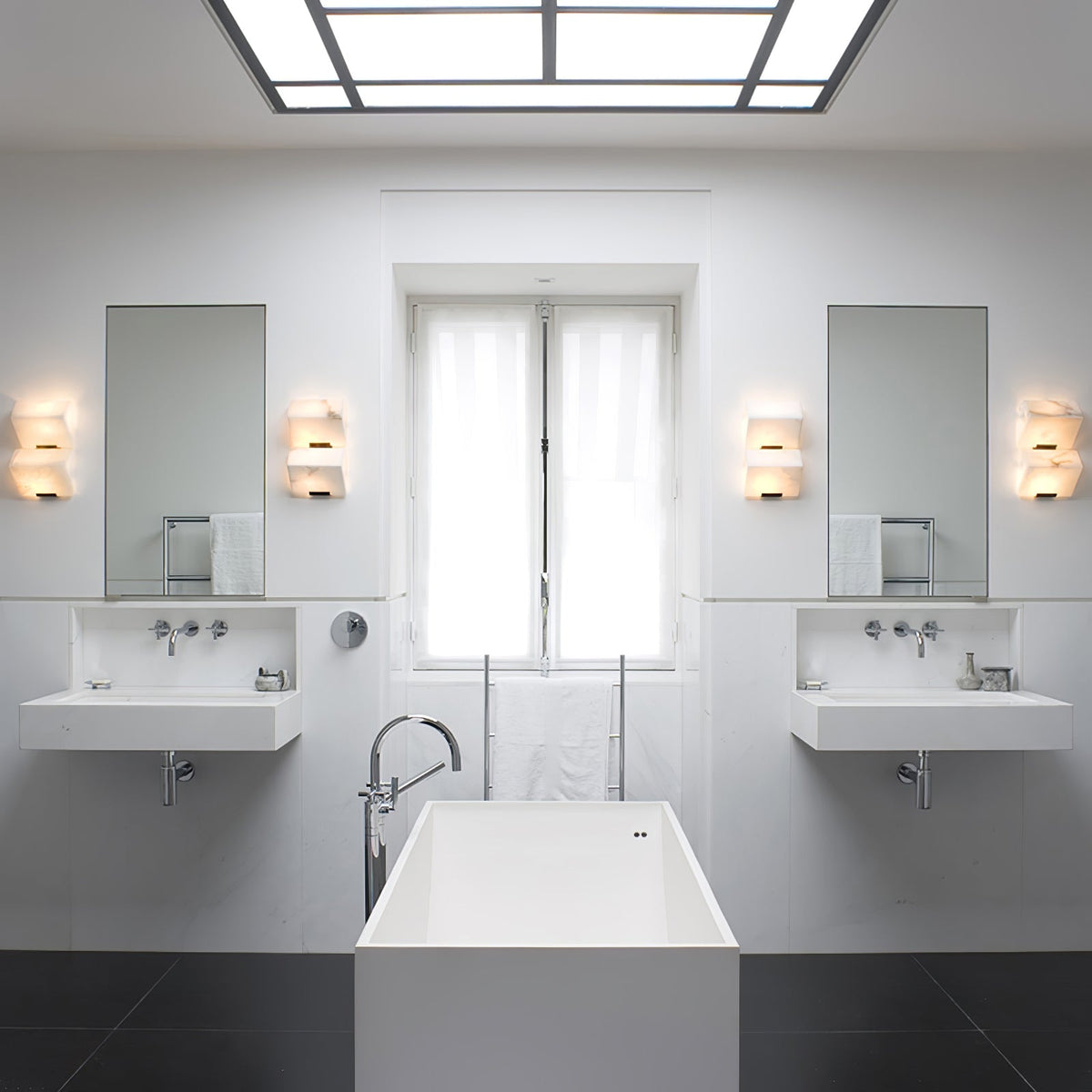 Kinkiet Art Deco z Kostkami Alabastrowymi i Wbudowanym LED – widok produktu 18 | Nuvira Home
