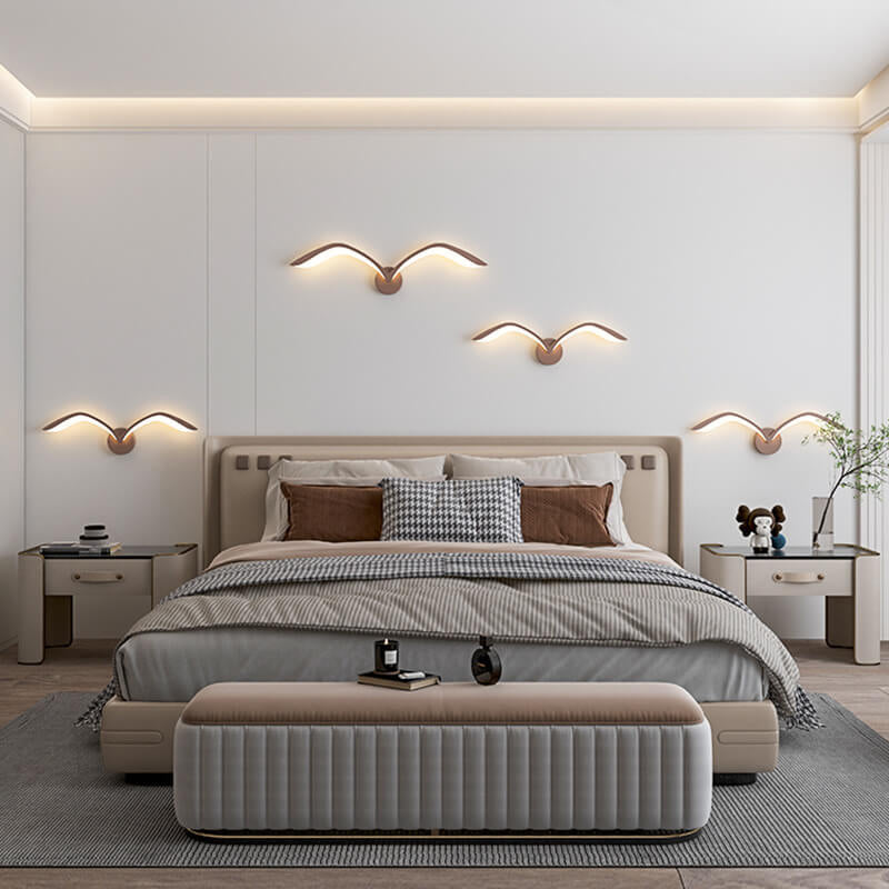 Kinkiet LED w Kształcie Skrzydeł Mewy – widok produktu 9 | Nuvira Home