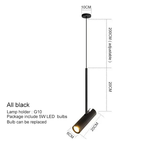 Lampa Wisząca Minimalistyczna Cylinder Spotlight – widok produktu 4 | Nuvira Home