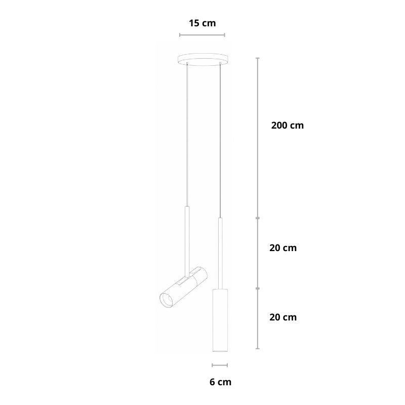 Lampa Wisząca Minimalistyczna Cylinder Spotlight – widok produktu 9 | Nuvira Home