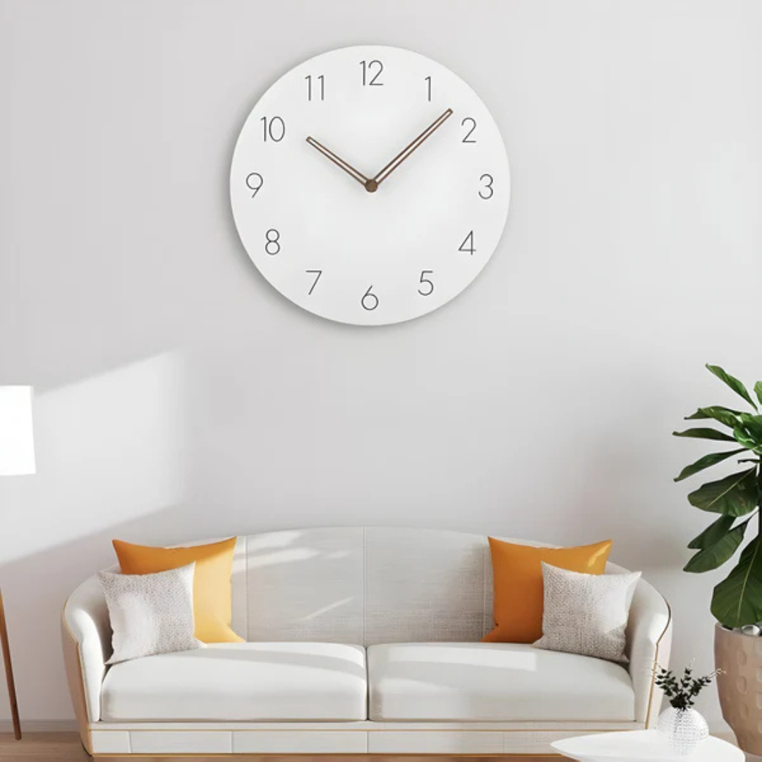 Minimalistyczny Drewniany Zegar Ścienny – widok produktu 3 | Nuvira Home