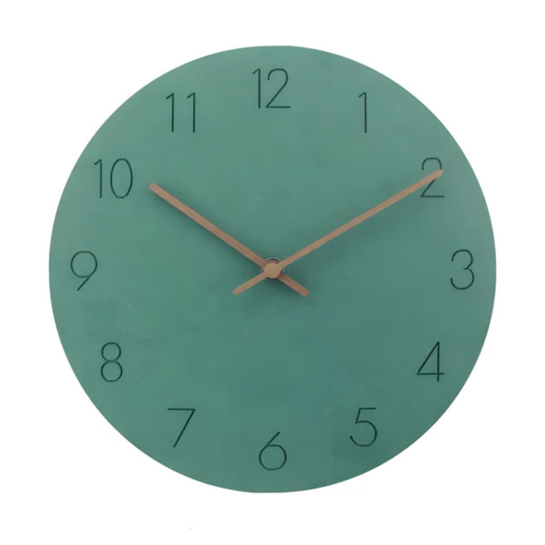 Minimalistyczny Drewniany Zegar Ścienny – widok produktu 7 | Nuvira Home