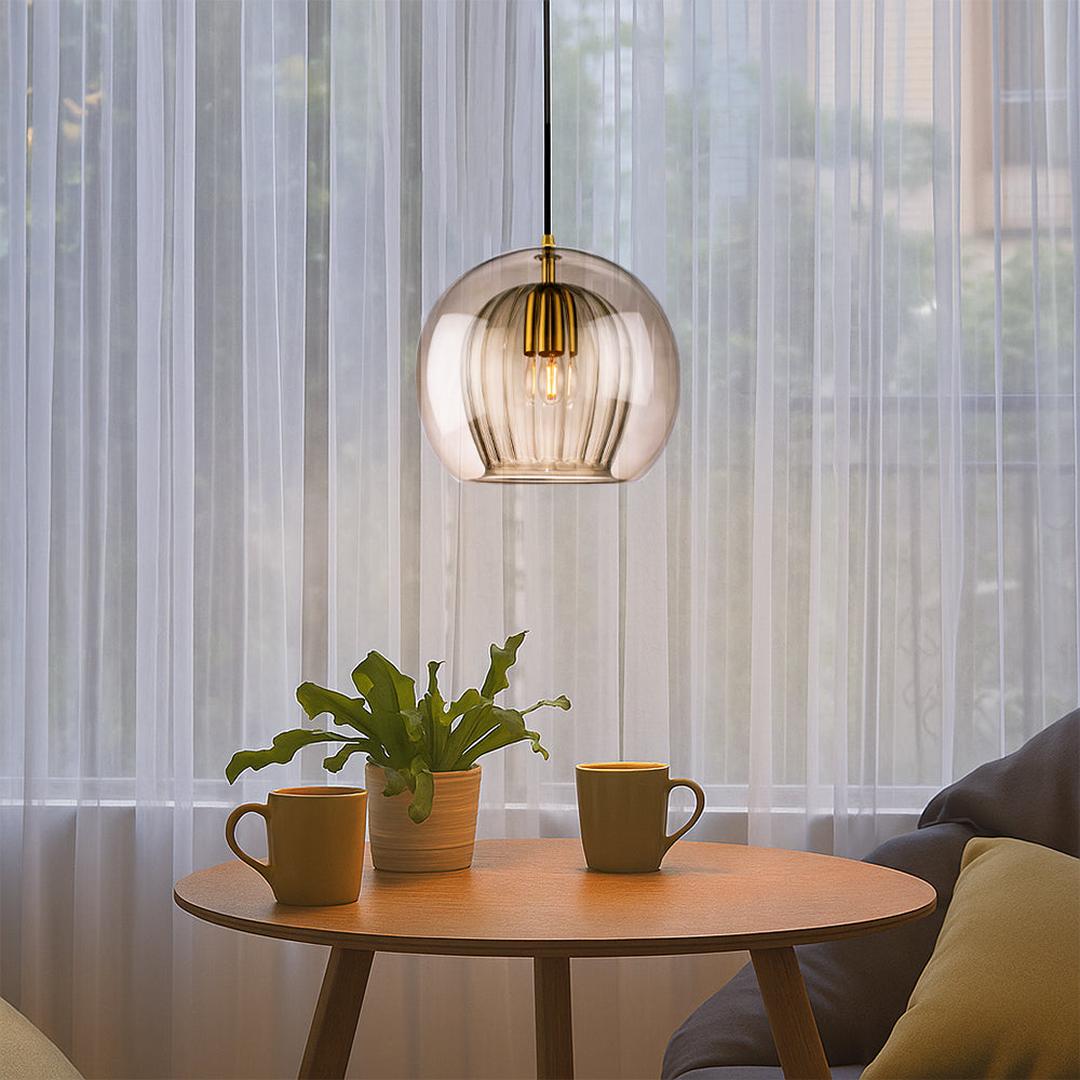 Okrągła Szklana Lampa Wisząca Do Kuchni – widok produktu 7 | Nuvira Home