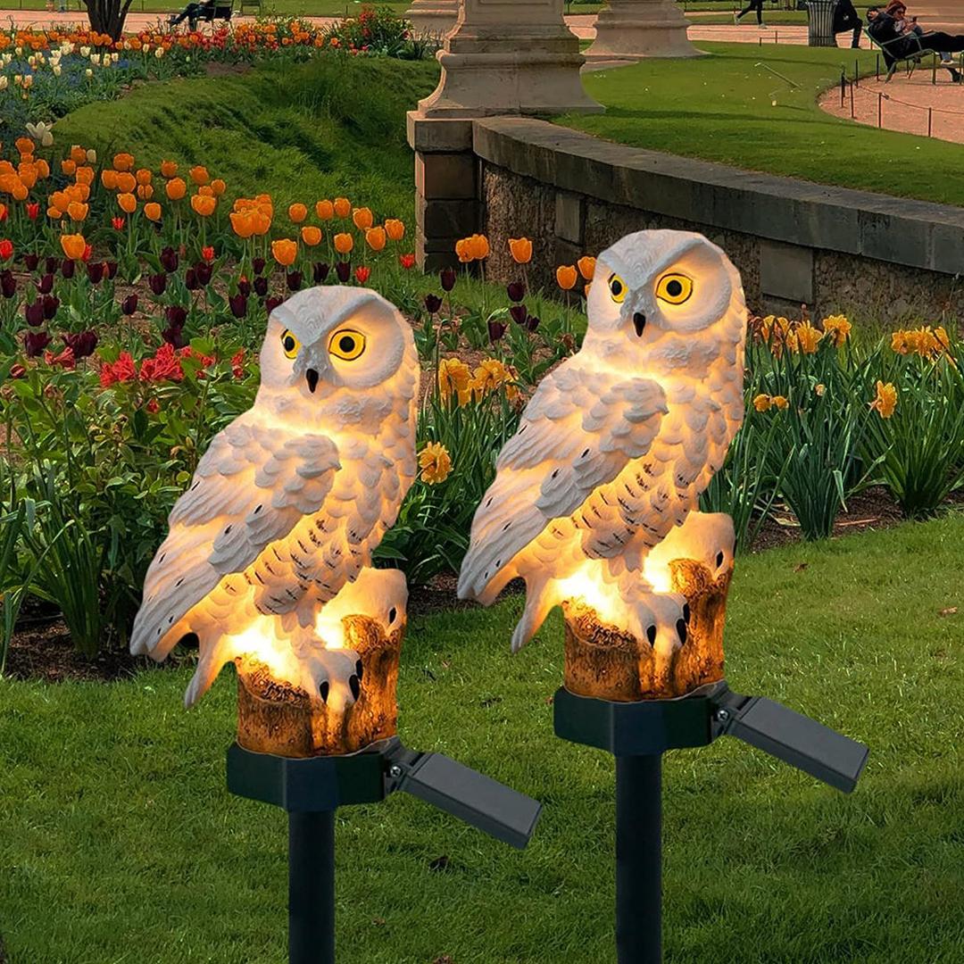 Zewnętrzna Solarna Lampa LED W Kształcie Sowy – widok produktu 1 | Nuvira Home
