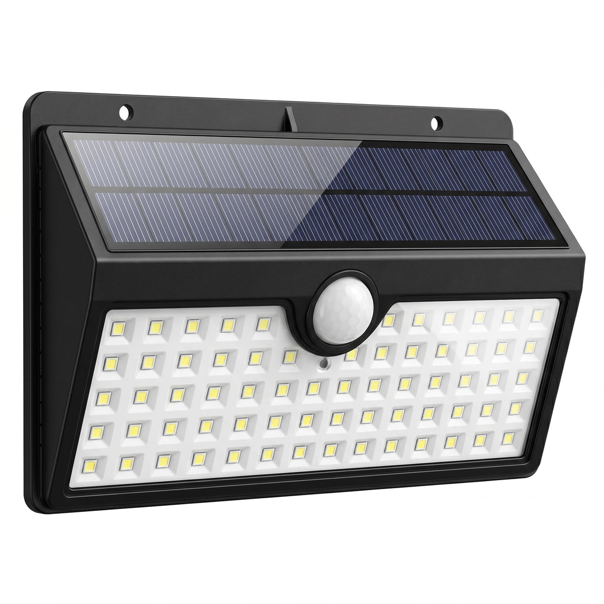 Solarny Kinkiet Zewnętrzny LED z Czujnikiem Ruchu, Szeroki Kąt Świecenia