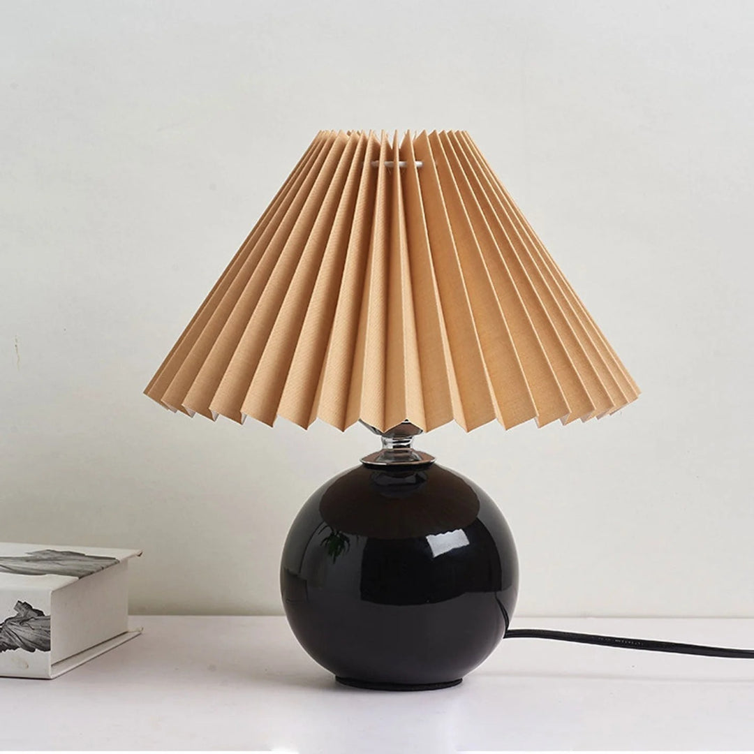 Lampe de table plissée en céramique nordique