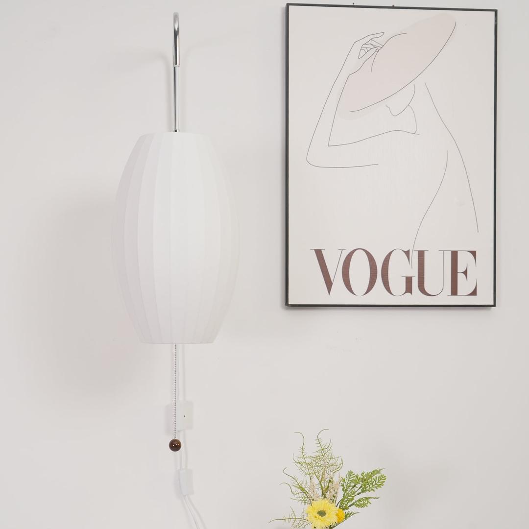 Plisowana Lampa Ścienna Mid Century Modern
