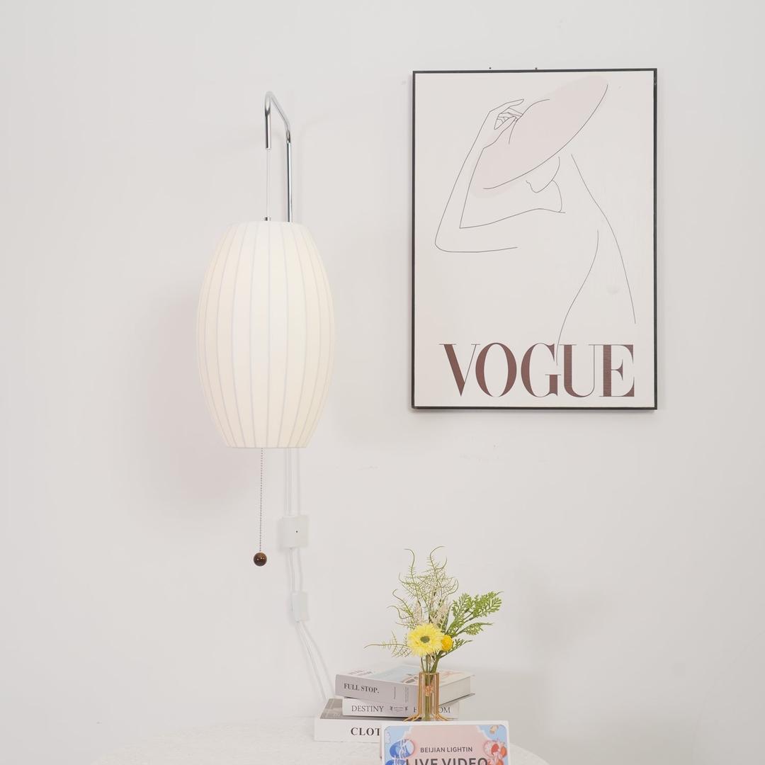 Plisowana Lampa Ścienna Mid Century Modern