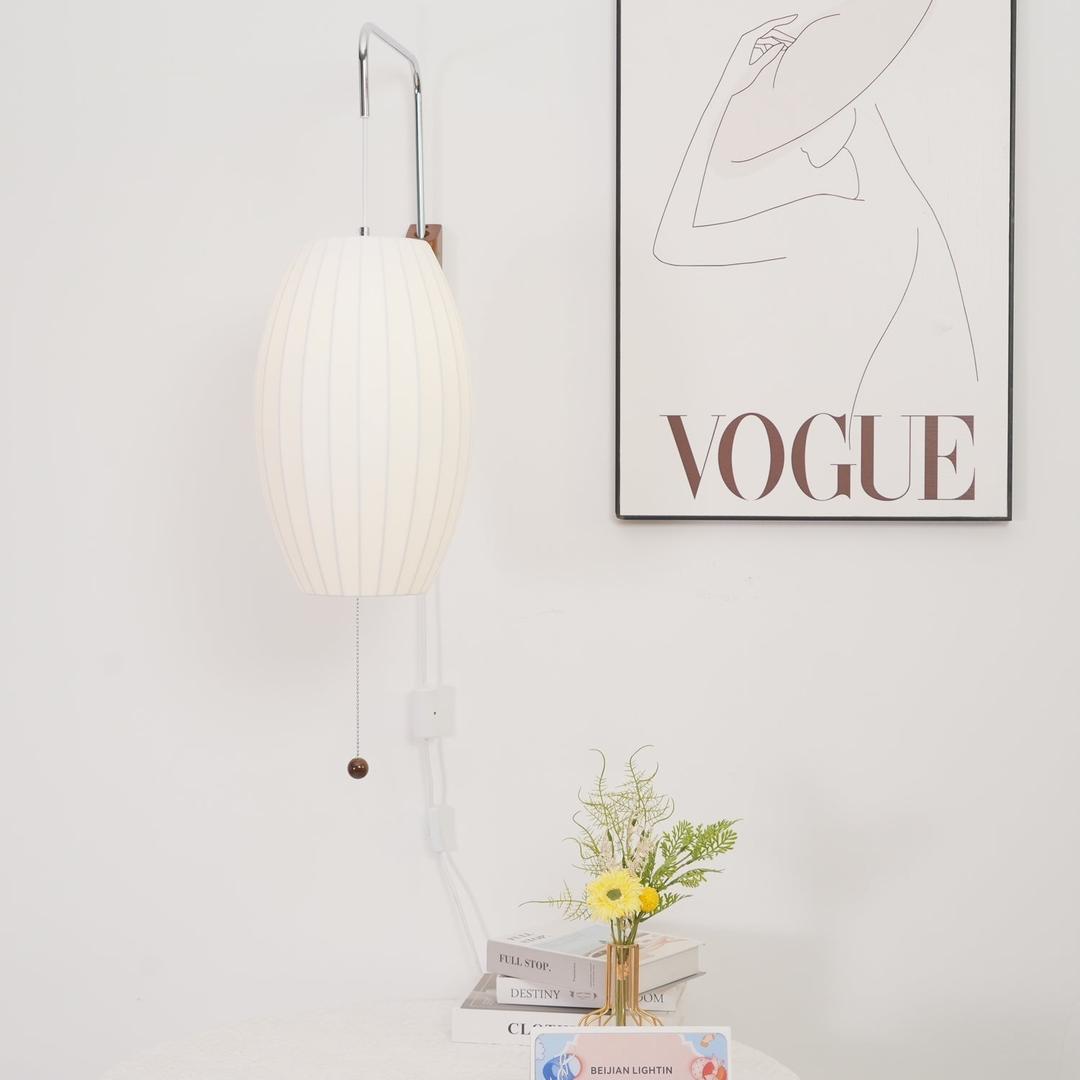Plisowana Lampa Ścienna Mid Century Modern