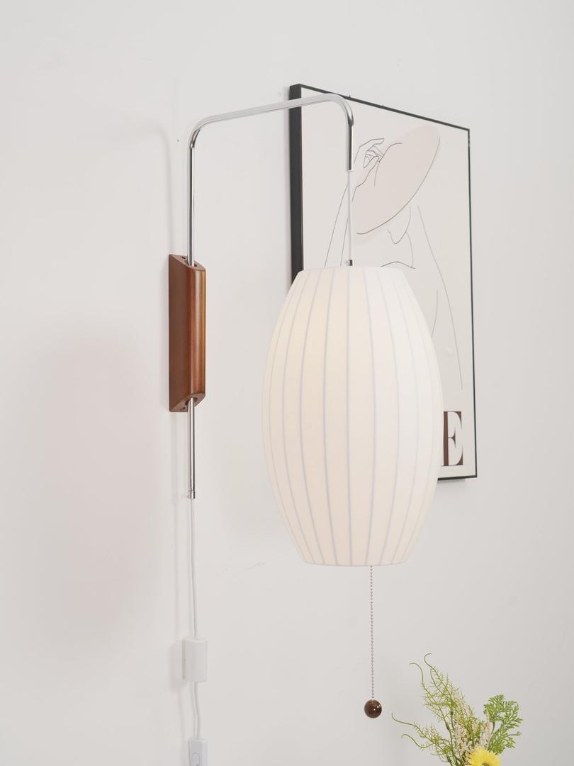 Plisowana Lampa Ścienna Mid Century Modern