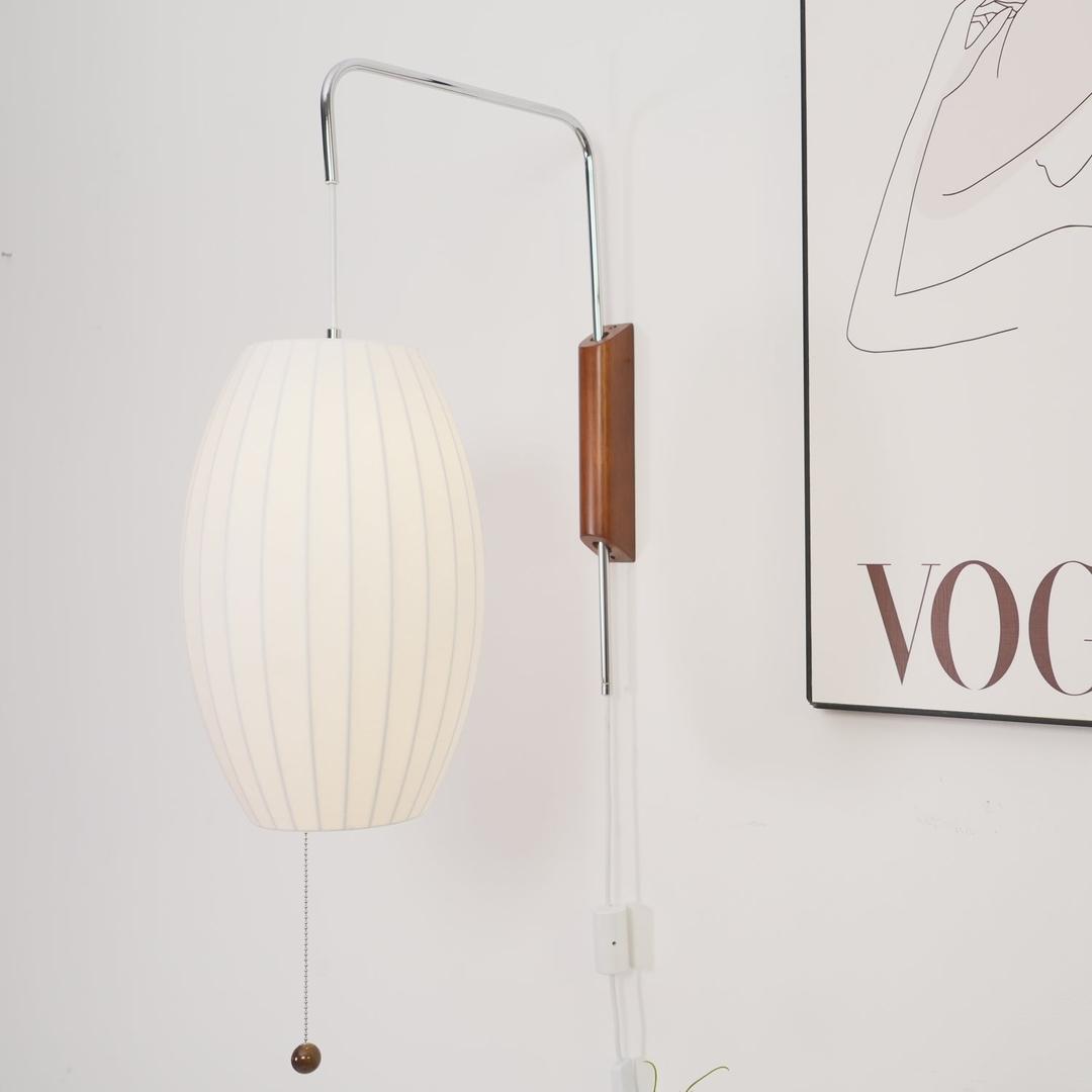 Plisowana Lampa Ścienna Mid Century Modern