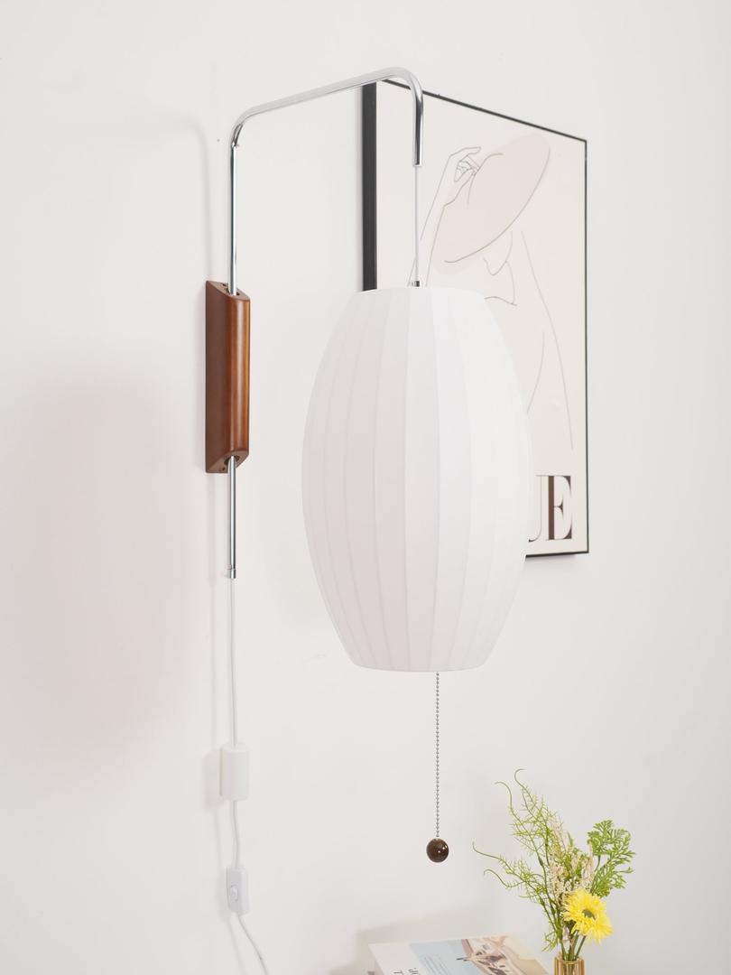 Plisowana Lampa Ścienna Mid Century Modern