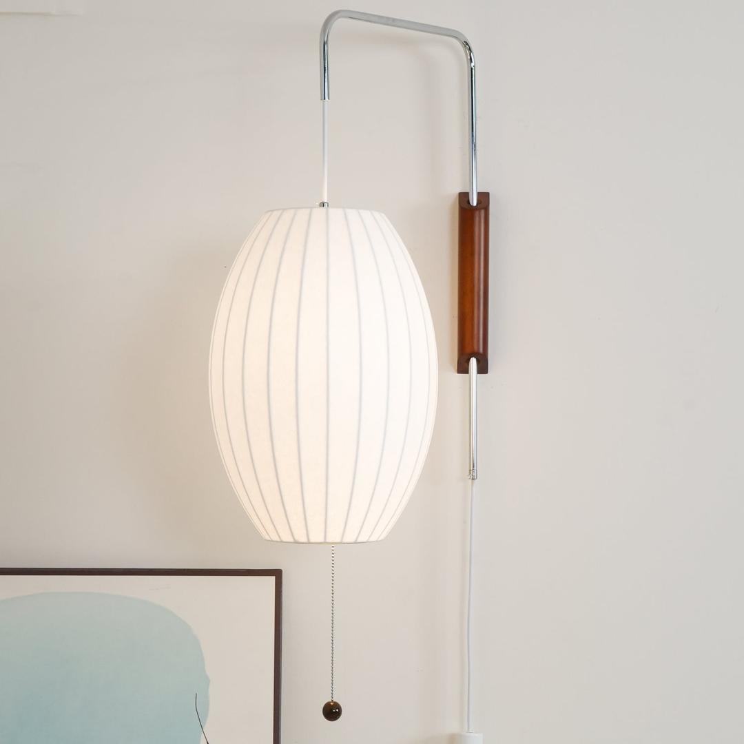 Plisowana Lampa Ścienna Mid Century Modern