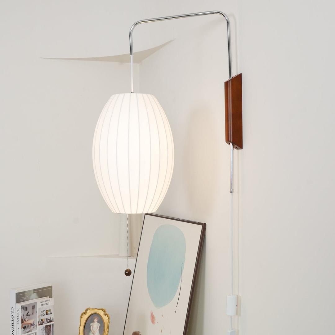 Plisowana Lampa Ścienna Mid Century Modern