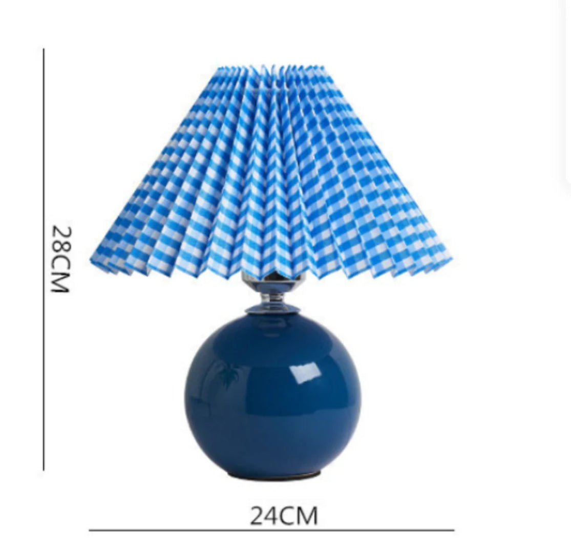 Lampe de table plissée en céramique nordique