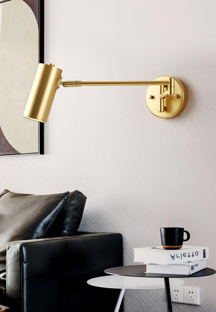 Zabytkowa Lampa Ścienna z Obrotowym Ramieniem | Styl Industrialny