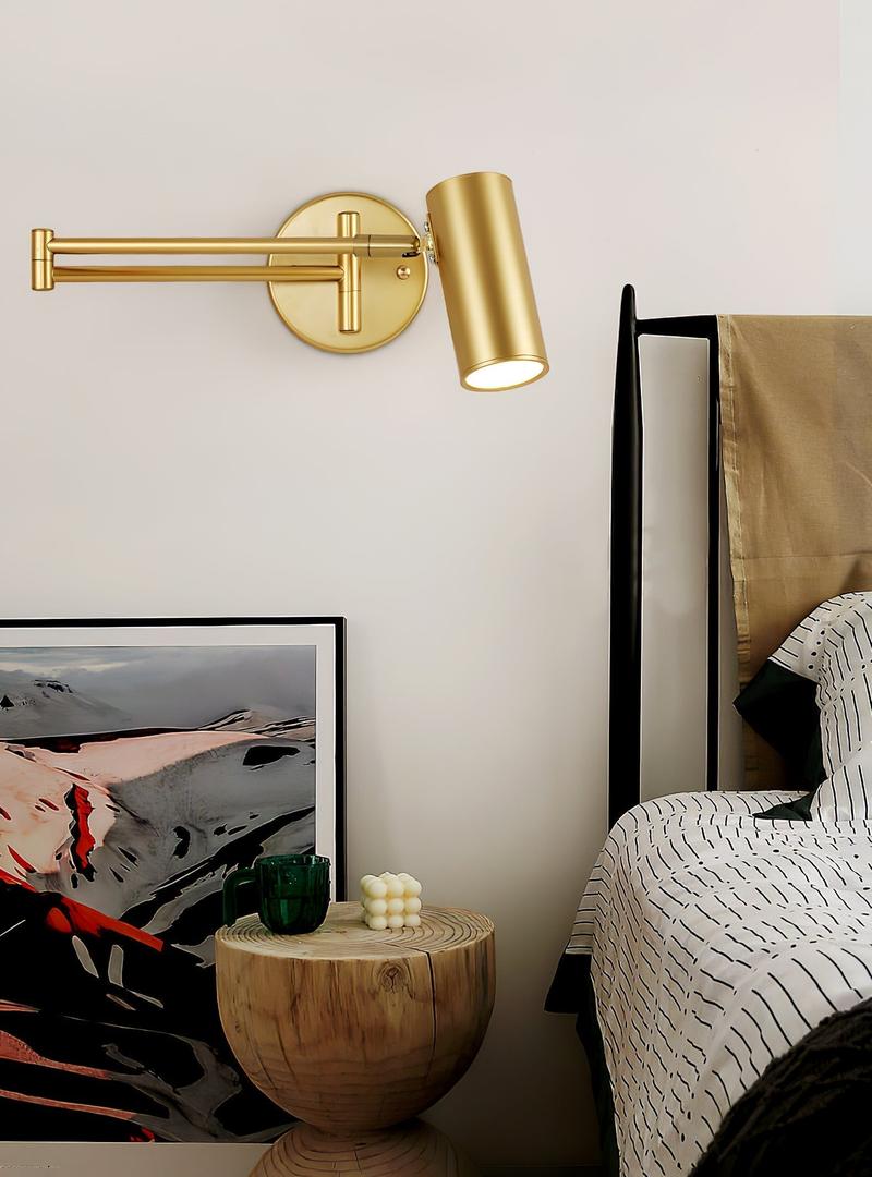Zabytkowa Lampa Ścienna z Obrotowym Ramieniem | Styl Industrialny