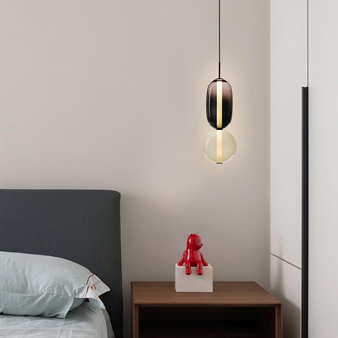 Sculptural Glass Hanging Lamp for Modern Interiors