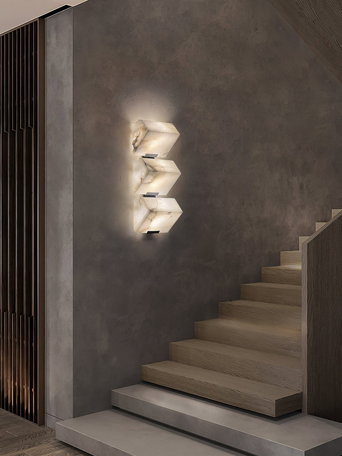 Kinkiet Art Deco z Kostkami Alabastrowymi i Wbudowanym LED – widok produktu 23 | Nuvira Home