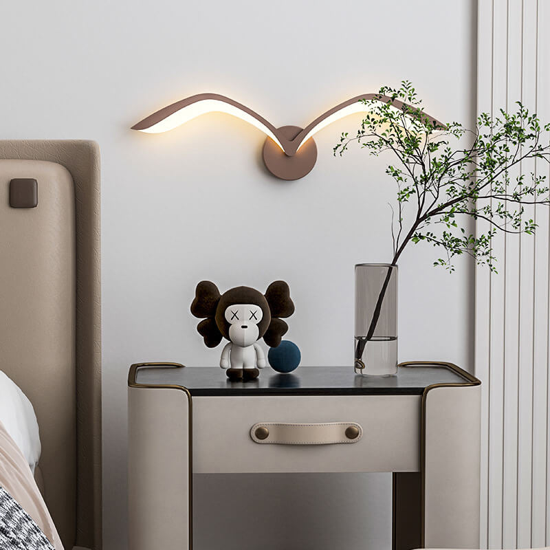 Kinkiet LED w Kształcie Skrzydeł Mewy – widok produktu 5 | Nuvira Home