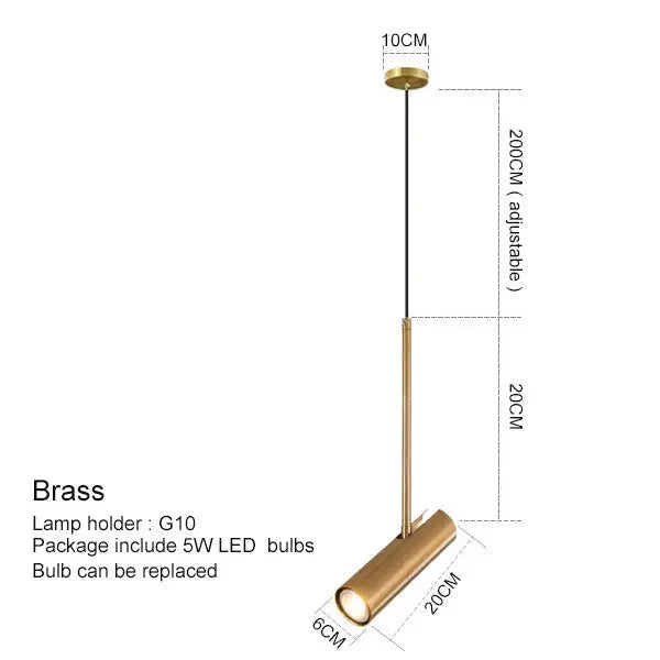 Lampa Wisząca Minimalistyczna Cylinder Spotlight – widok produktu 5 | Nuvira Home