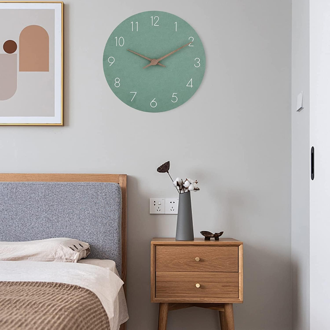 Minimalistyczny Drewniany Zegar Ścienny – widok produktu 2 | Nuvira Home