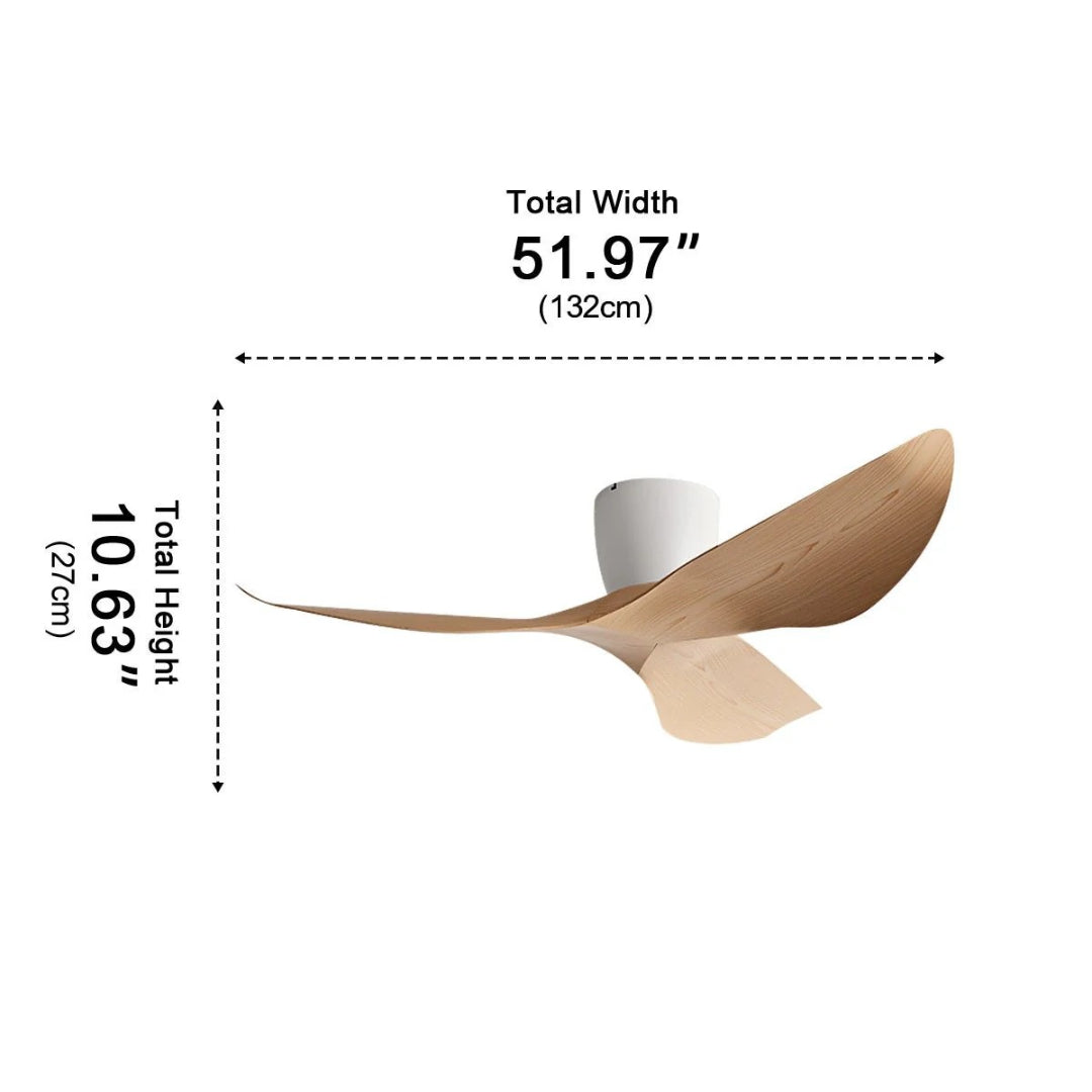 Minimalistyczny wentylator sufitowy z łopatkami – widok produktu 13 | Nuvira Home