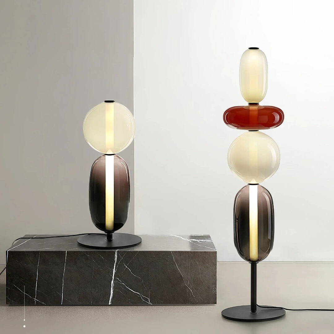Nowoczesna szklana lampa podłogowa – widok produktu 7 | Nuvira Home