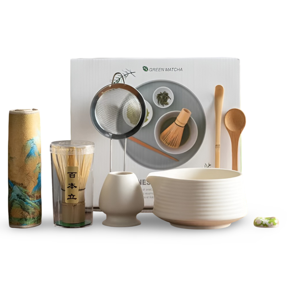 Kompletny Zestaw do Matcha 8-Elementowy z Czarką 500 ml – widok produktu 1 | Nuvira Home