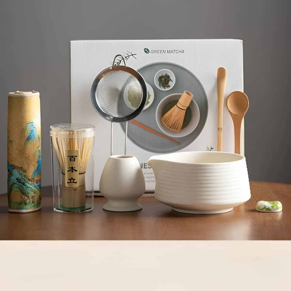 Kompletny Zestaw do Matcha 8-Elementowy z Czarką 500 ml – widok produktu 4 | Nuvira Home