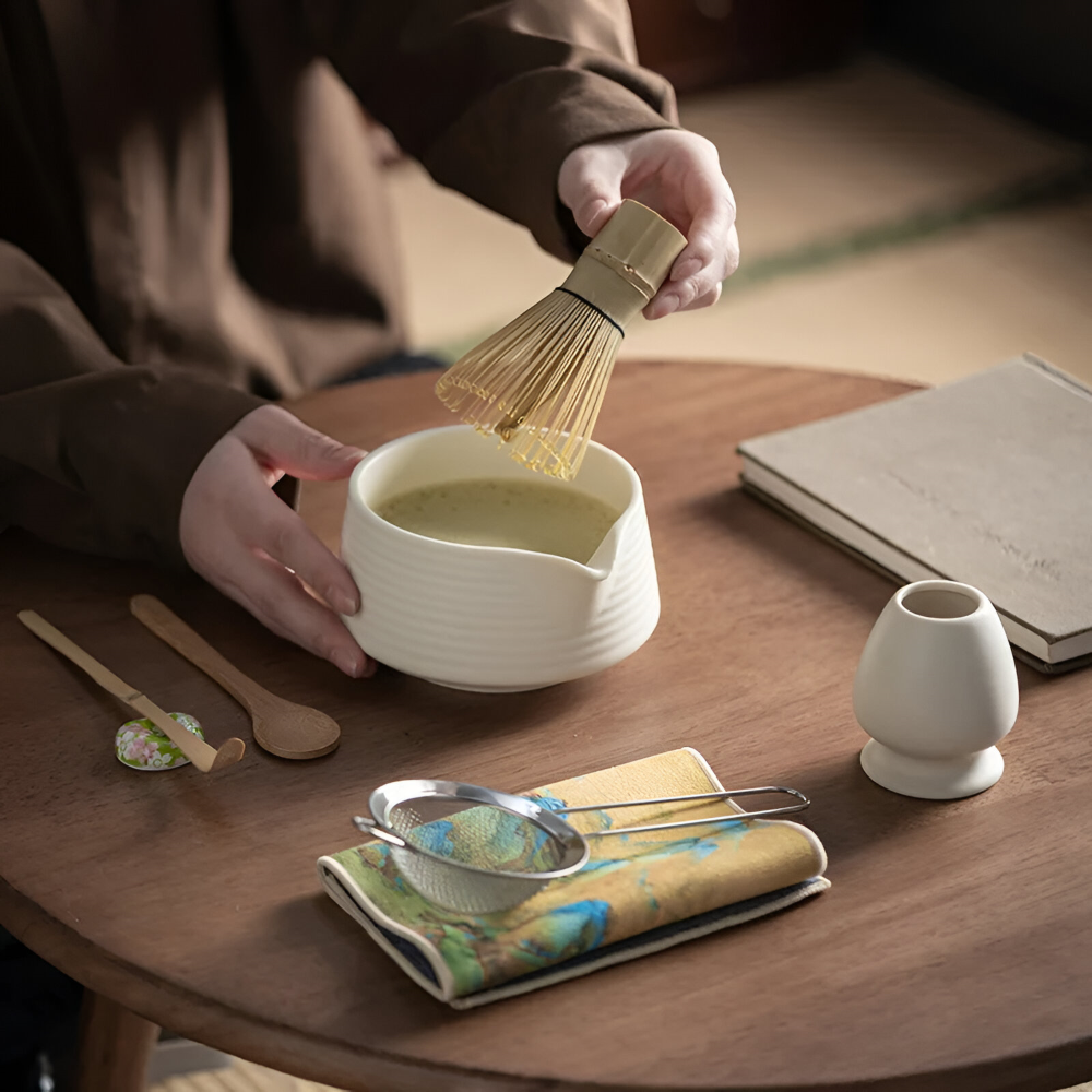 Kompletny Zestaw do Matcha 8-Elementowy z Czarką 500 ml – widok produktu 7 | Nuvira Home