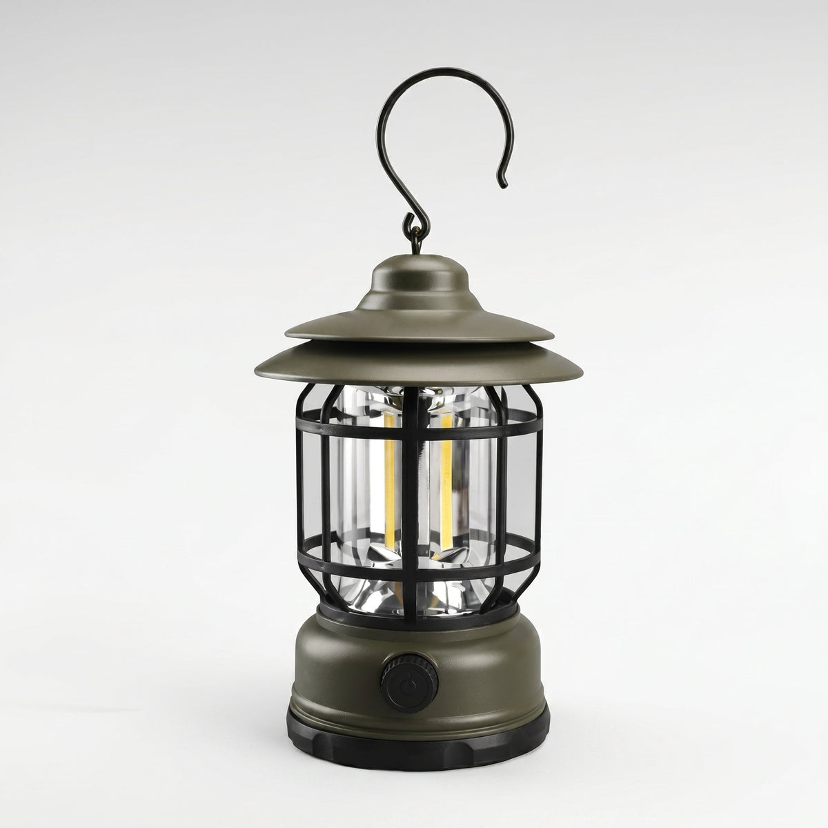 Ładowalna Lampa Kempingowa LED w Stylu Vintage, 300 Lumenów